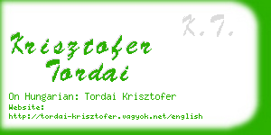 krisztofer tordai business card